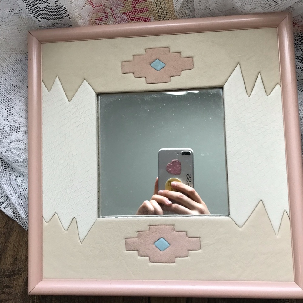 Vintage Leather Mirror